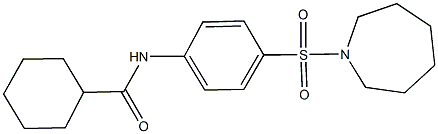 N-[4-(azepan-1-ylsulfonyl)phenyl]cyclohexanecarboxamide Struktur