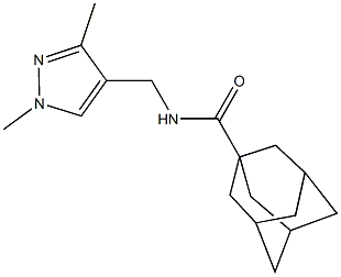 N-[(1,3-dimethyl-1H-pyrazol-4-yl)methyl]-1-adamantanecarboxamide Struktur