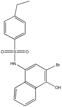 N-(3-bromo-4-hydroxy-1-naphthyl)-4-ethylbenzenesulfonamide Struktur