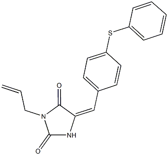 3-allyl-5-[4-(phenylsulfanyl)benzylidene]-2,4-imidazolidinedione Struktur