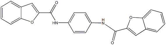 N-{4-[(1-benzofuran-2-ylcarbonyl)amino]phenyl}-1-benzofuran-2-carboxamide Struktur