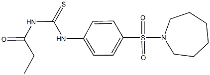 N-[4-(1-azepanylsulfonyl)phenyl]-N'-propionylthiourea Struktur