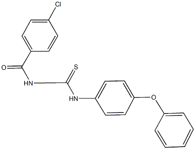 N-(4-chlorobenzoyl)-N'-(4-phenoxyphenyl)thiourea Struktur