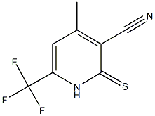 4-methyl-2-thioxo-6-(trifluoromethyl)-1,2-dihydropyridine-3-carbonitrile Struktur