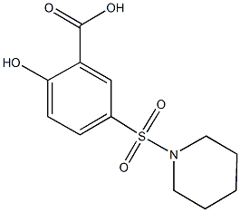 2-hydroxy-5-(1-piperidinylsulfonyl)benzoic acid Struktur