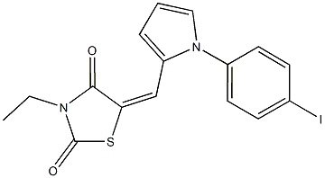 3-ethyl-5-{[1-(4-iodophenyl)-1H-pyrrol-2-yl]methylene}-1,3-thiazolidine-2,4-dione Struktur