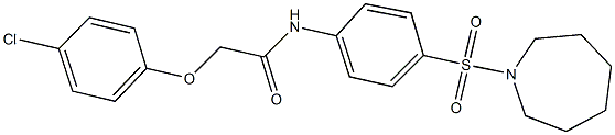 N-[4-(azepan-1-ylsulfonyl)phenyl]-2-(4-chlorophenoxy)acetamide Struktur