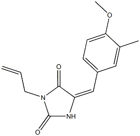 3-allyl-5-(4-methoxy-3-methylbenzylidene)-2,4-imidazolidinedione Struktur