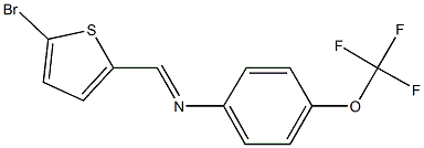 N-[(5-bromo-2-thienyl)methylene]-N-[4-(trifluoromethoxy)phenyl]amine Struktur