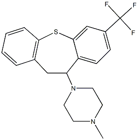 1-methyl-4-[7-(trifluoromethyl)-10,11-dihydrodibenzo[b,f]thiepin-10-yl]piperazine Struktur