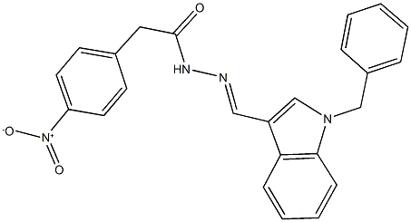 N'-[(1-benzyl-1H-indol-3-yl)methylene]-2-{4-nitrophenyl}acetohydrazide Struktur