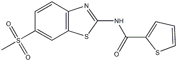 N-[6-(methylsulfonyl)-1,3-benzothiazol-2-yl]-2-thiophenecarboxamide Struktur