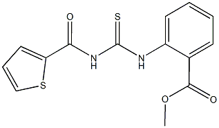 methyl 2-({[(2-thienylcarbonyl)amino]carbothioyl}amino)benzoate Struktur