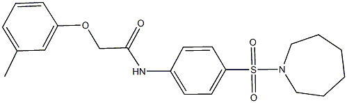 N-[4-(azepan-1-ylsulfonyl)phenyl]-2-(3-methylphenoxy)acetamide Struktur