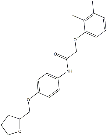 2-(2,3-dimethylphenoxy)-N-[4-(tetrahydro-2-furanylmethoxy)phenyl]acetamide Struktur