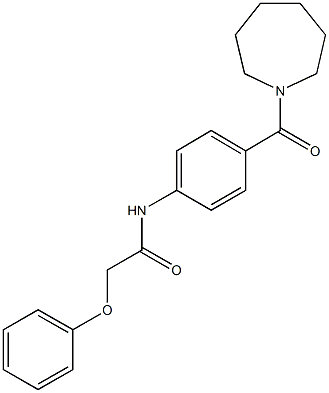 N-[4-(1-azepanylcarbonyl)phenyl]-2-phenoxyacetamide Struktur