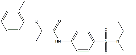 N-{4-[(diethylamino)sulfonyl]phenyl}-2-(2-methylphenoxy)propanamide Struktur