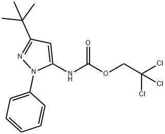 2,2,2-Trichloroethyl 3-Tert-Butyl-1-Phenyl-1H-Pyrazol-5-Ylcarbamate Struktur