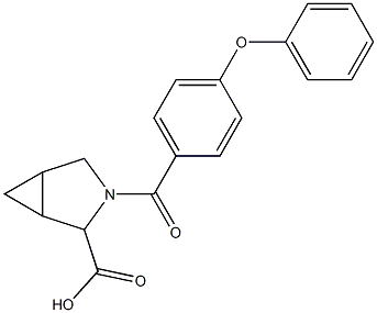 3-(4-phenoxybenzoyl)-3-azabicyclo[3.1.0]hexane-2-carboxylic acid Struktur