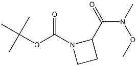 tert-butyl 2-{[methoxy(methyl)amino]carbonyl}-1-azetanecarboxylate Struktur