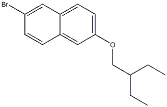 2-bromo-6-(2-ethylbutoxy)naphthalene Struktur