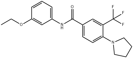 N-(3-エトキシフェニル)-3-(トリフルオロメチル)-4-(ピロリジン-1-イル)ベンズアミド price.