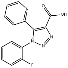 1-(2-fluorophenyl)-5-(pyridin-2-yl)-1H-1,2,3-triazole-4-carboxylic acid Struktur