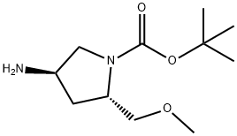 tert-butyl (2S,4R)-4-aMino-2-(MethoxyMethyl)pyrrolidine-1-carbox Struktur