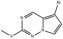 5‐bromo‐2‐(methylsulfanyl)pyrrolo[2,1‐ f][1,2,4]triazine Struktur