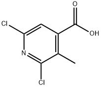 2,6-dichloro-3-methylpyridine-4-carboxylic acid Struktur