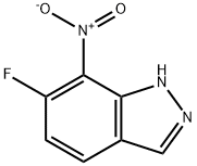 6-Fluoro-7-nitro-1H-indazole Struktur