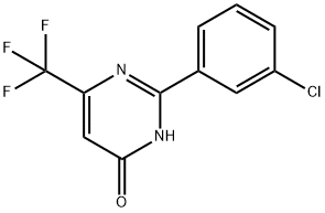 2-(3-chlorophenyl)-6-(trifluoromethyl)-3,4-dihydropyrimidin-4-one Struktur