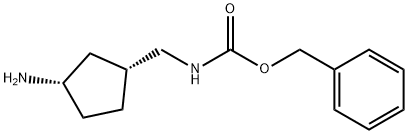 rel-benzyl N-{[(1S,3R)-3-aminocyclopentyl]methyl}carbamate Struktur