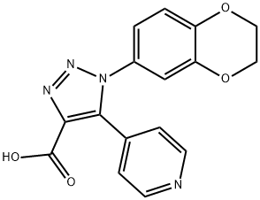 1-(2,3-dihydro-1,4-benzodioxin-6-yl)-5-(pyridin-4-yl)-1H-1,2,3-triazole-4-carboxylic acid Struktur