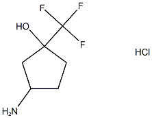 3-amino-1-(trifluoromethyl)cyclopentan-1-ol hydrochloride Struktur