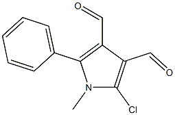 2-chloro-1-methyl-5-phenyl-1H-pyrrole-3,4-dicarbaldehyde Struktur