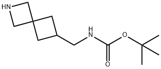 tert-butyl n-({2-azaspiro[3.3]heptan-6-ylmethyl)carbamate Struktur