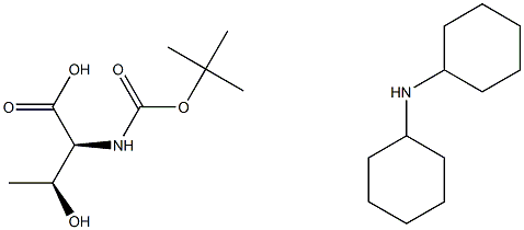 DicyclohexylaMine (2S,3S)-2-((tert-butoxycarbonyl)aMino)-3-hydroxybutanoate Struktur