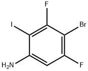 4‐bromo‐3,5‐difluoro‐2‐iodoaniline Struktur