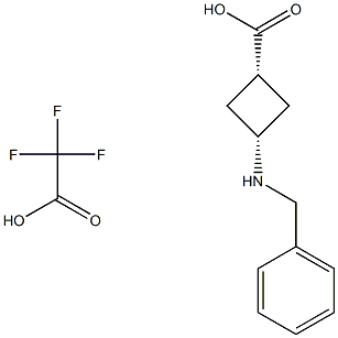 cis-3-benzylaminocyclobutanecarboxylic acid tfa (1:1) Struktur