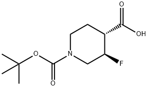 (3,4)-Trans-1-(tert-butoxycarbonyl)-3-fluoropiperidine-4-carboxylic acid raceMate|(3,4)-反-1-(叔丁氧基羰基)-3-氟哌啶-4-甲酸外消旋物