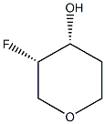 (3s,4r)-3-fluorooxan-4-ol Struktur