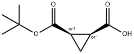 (1S,2R)-rel-2-[(tert-butoxy)carbonyl]cyclopropane-1-carboxylic acid Struktur