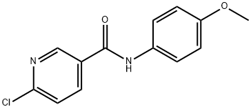 6-chloro-N-(4-methoxyphenyl)pyridine-3-carboxamide Struktur