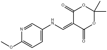 5 - [[(6 - Methoxypyridin - 3 - yl)aMino]Methylidene] - 2,2 - diMethyl - 1,3 - dioxane - 4,6 - dione Struktur