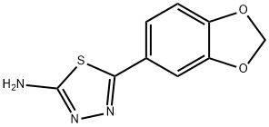 5-(2H-1,3-benzodioxol-5-yl)-1,3,4-thiadiazol-2-amine Struktur