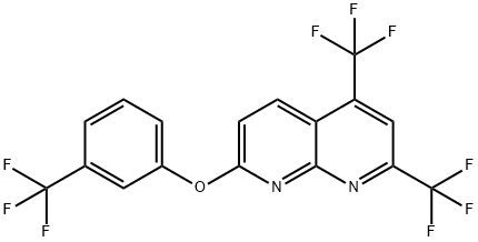 1,8-Naphthyridine,2,4-bis(trifluoromethyl)-7-[3-(trifluoromethyl)phenoxy]-(9CI) Struktur