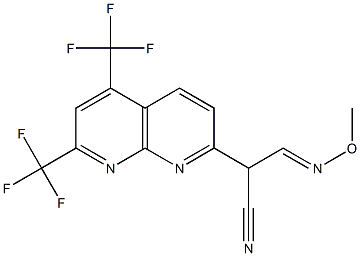 1,8-Naphthyridine-2-acetonitrile,alpha-[(methoxyimino)methyl]-5,7-bis(trifluoromethyl)-(9CI) Struktur