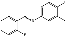 (1E)-N-(4-fluoro-3-methylphenyl)-1-(2-fluorophenyl)methanimine Struktur