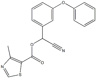 cyano(3-phenoxyphenyl)methyl 4-methyl-1,3-thiazole-5-carboxylate Struktur